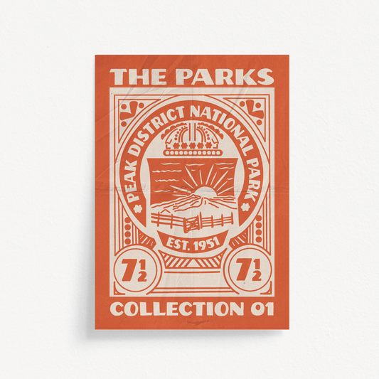 Peak District Stamp Collection Print